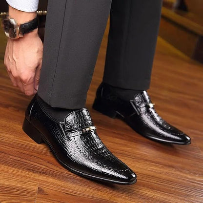 Krokodillen - Zapatos de piel cómodos y lujosos para hombre